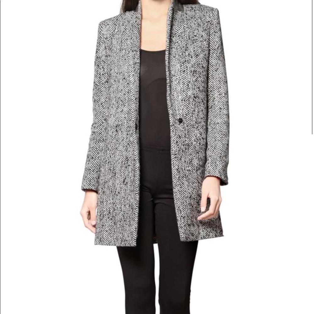 Grey herringbone coat
